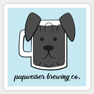 Pupweiser Brewing Co. Black Lab Magnet